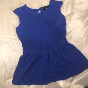 Royal Blue Peplum Top